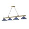 Z-Lite Cordon 4 Light Billiard, Rubbed Brass & Navy Blue 2306-4RB-MNB - alternate 7